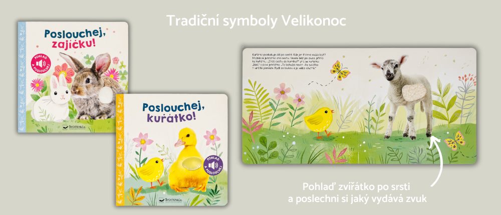 Zvukové knížky, kuřátko, zajíček